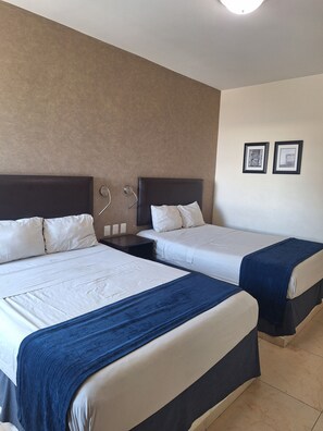Iron/ironing board, free WiFi, alarm clocks