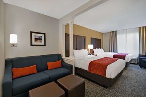 Suite, 2 Queen Beds Bed with Sofabed, Non Smoking | Desk, iron/ironing board, rollaway beds, free WiFi