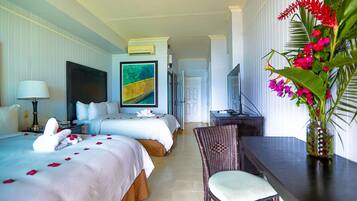 Standard Double Room, 2 Queen Beds, Beach View | In-room safe, blackout curtains, iron/ironing board, free WiFi