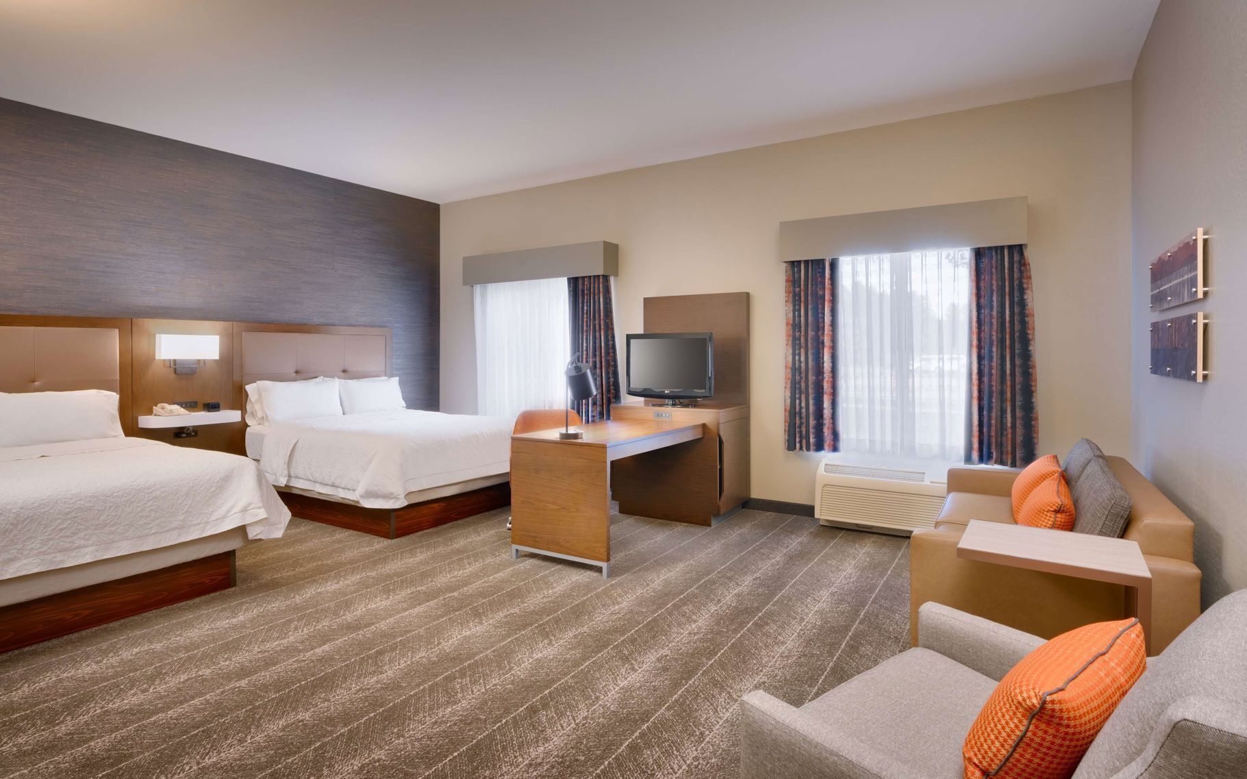 In-room safe, iron/ironing board, free wired internet, bed sheets