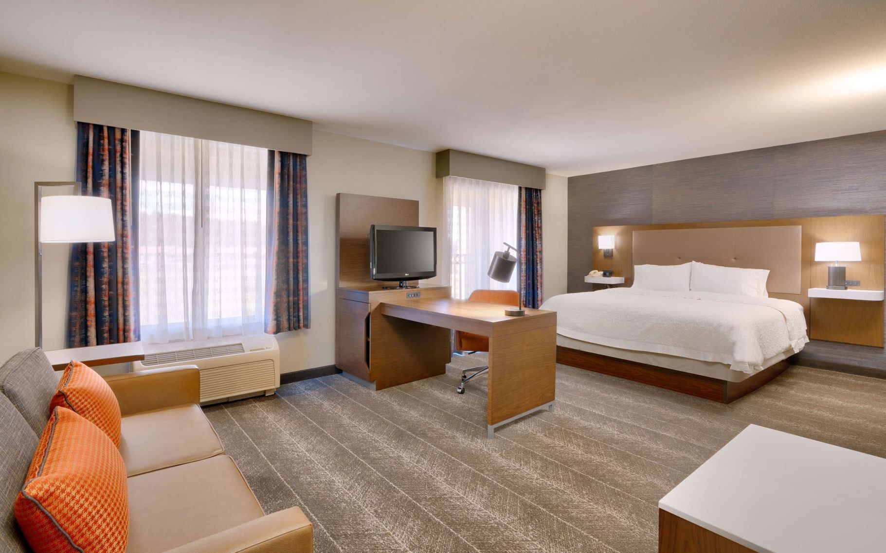 In-room safe, iron/ironing board, free wired internet, bed sheets