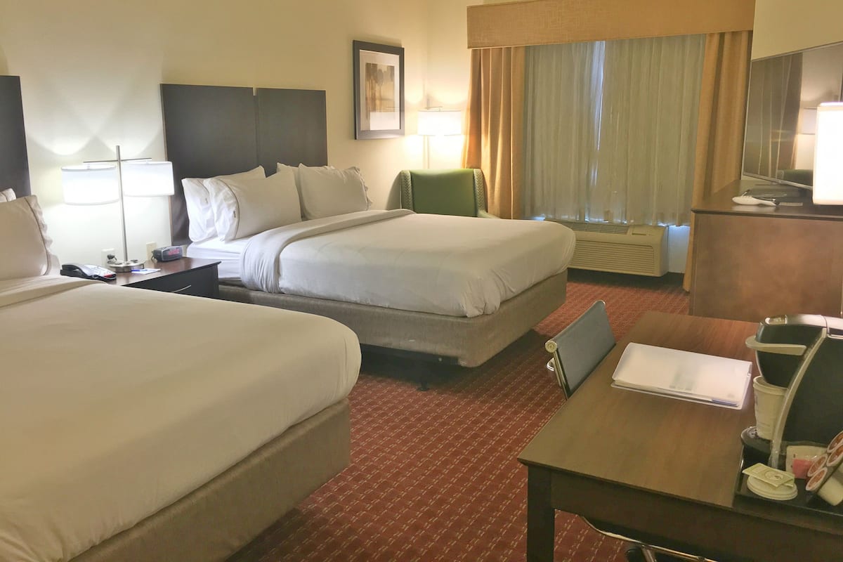 Standard Room, 2 Queen Beds, Accessible (Communications) | Desk, iron/ironing board, WiFi (free), bed sheets