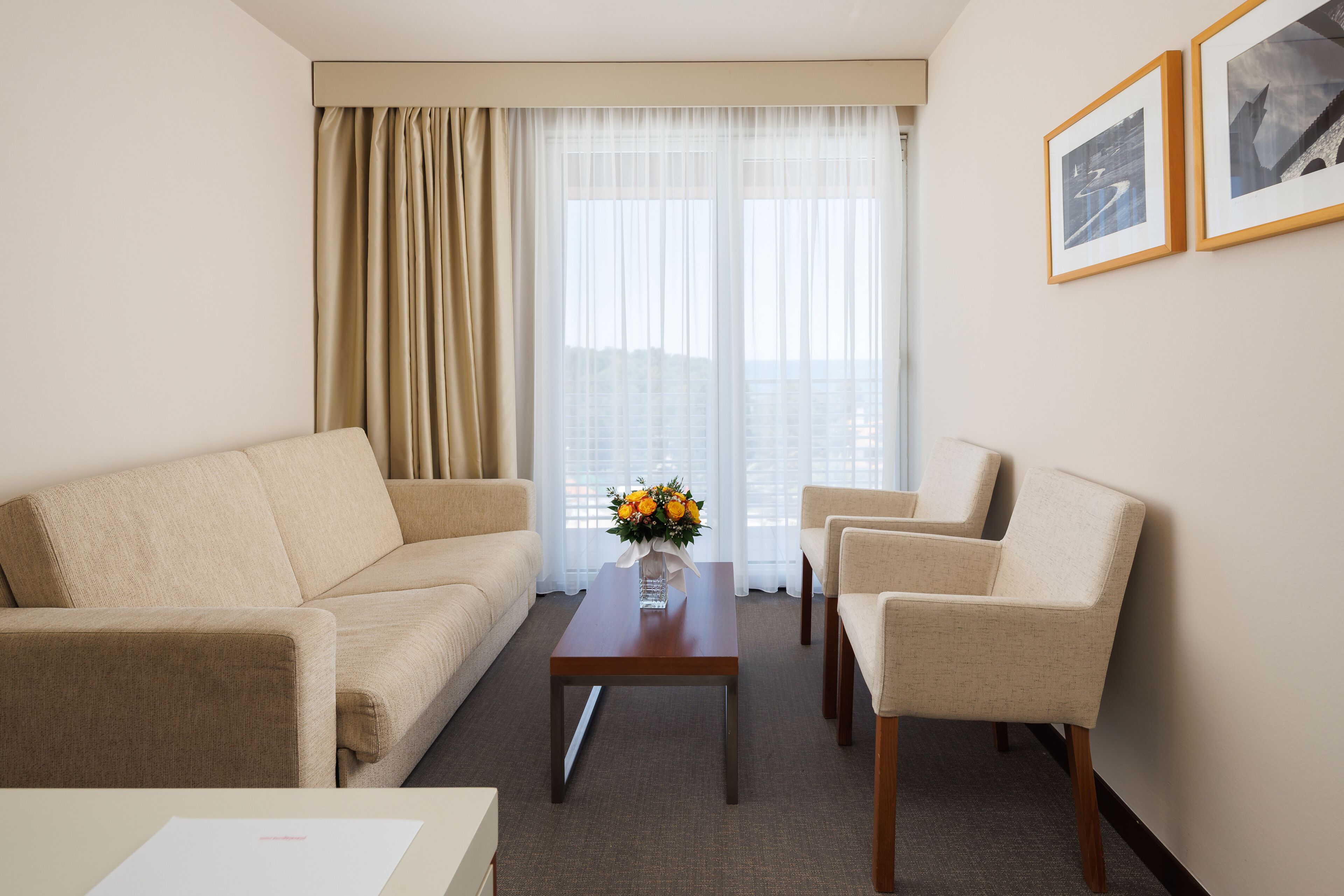 suite with balcony - sea side | living area | lcd tv