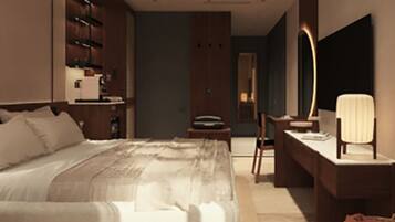 Minibar, desk, iron/ironing board, free WiFi