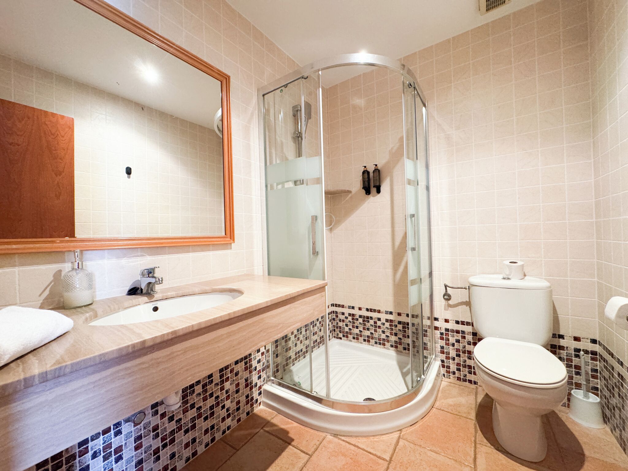 apartment, 1 bedroom, garden view | bathroom | shower, rainfall showerhead, free toiletries, hair dryer