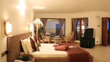 Casa de campo, vistas al mar | Sábanas de algodón egipcio y ropa de cama de alta calidad