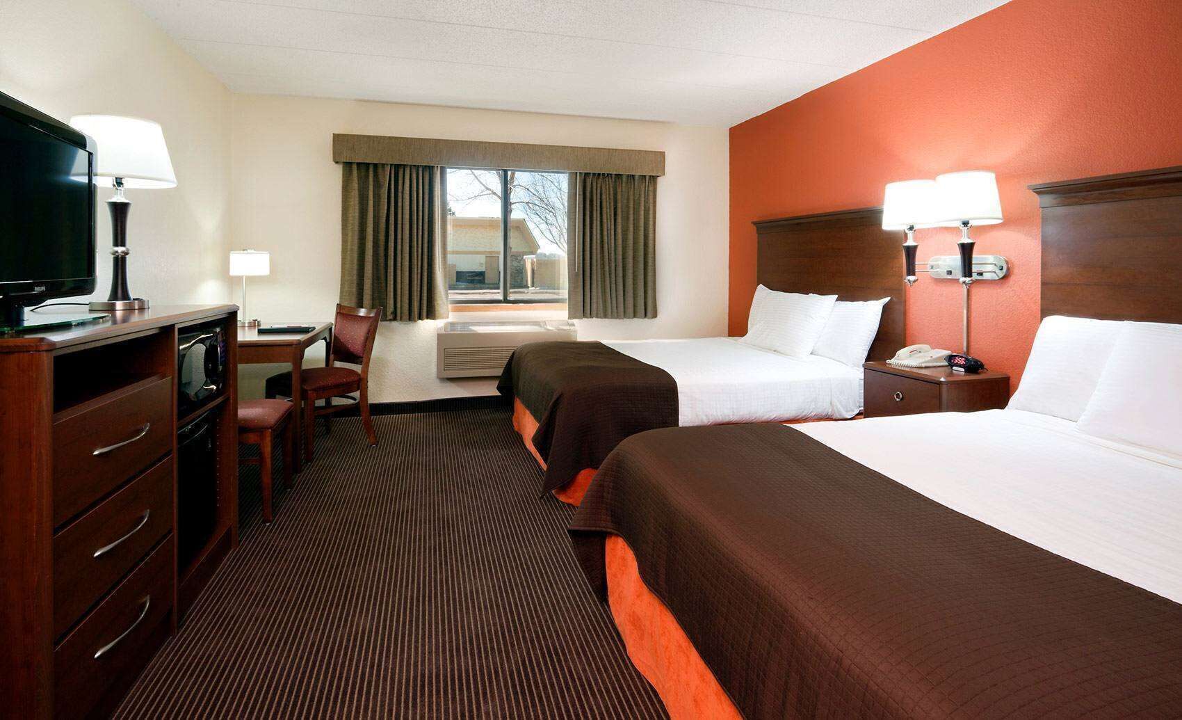 In-room safe, desk, iron/ironing board, free cribs/infant beds