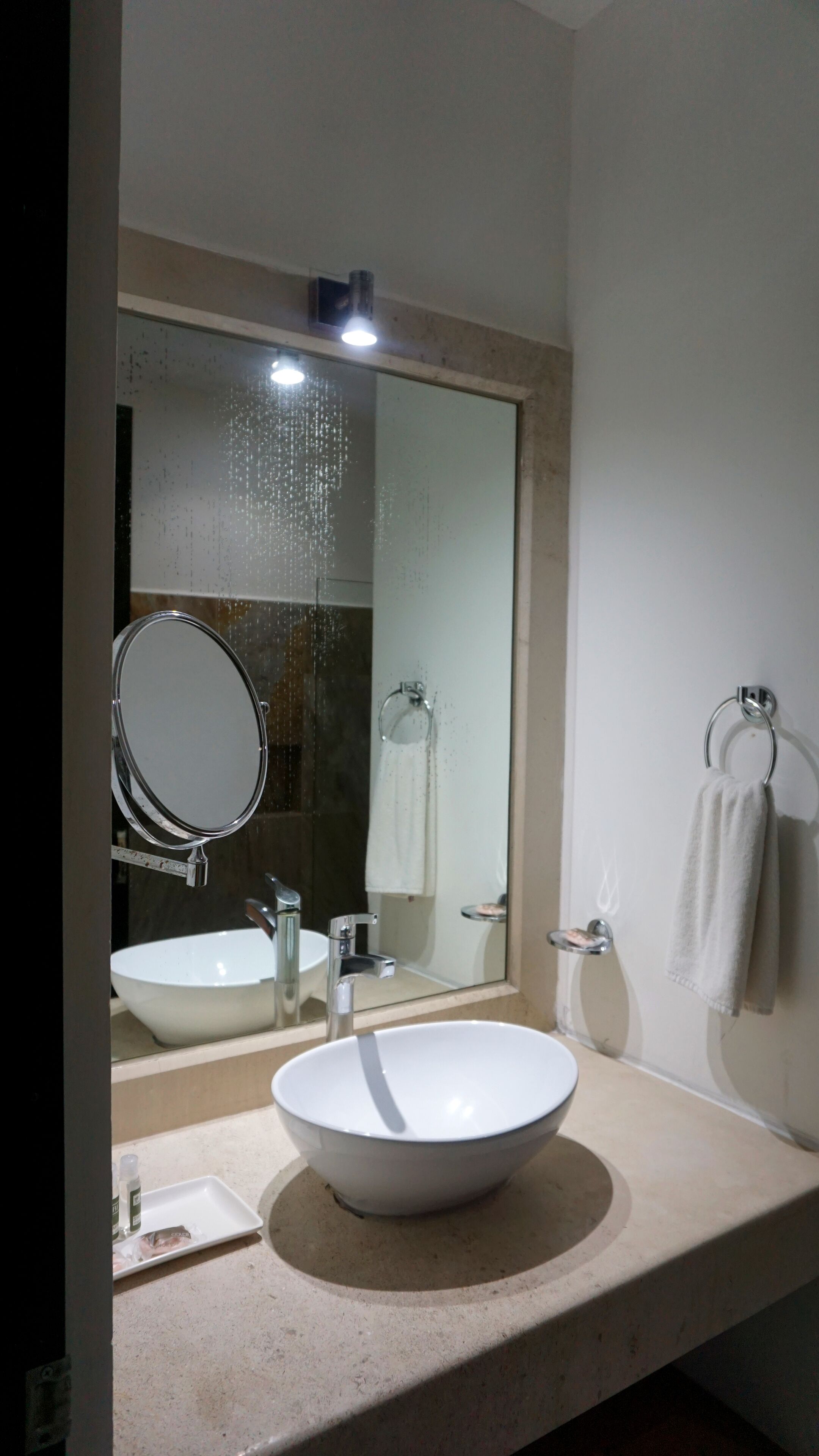 deluxe quadruple room | bathroom | shower, rainfall showerhead, designer toiletries, hair dryer