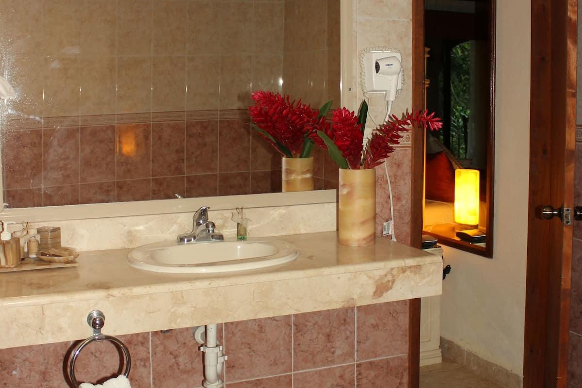suite, 2 bedrooms (master) | bathroom | shower, designer toiletries, hair dryer, towels