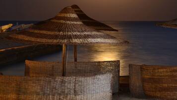 Private beach, white sand