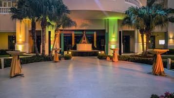 Outdoor banquet area