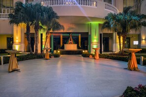 Outdoor banquet area