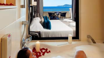 Superior Room, Sea View (Elite Club) | Hypo-allergenic bedding, in-room safe, desk, blackout curtains