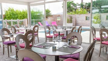 Breakfast, lunch, dinner served; French cuisine, pool views