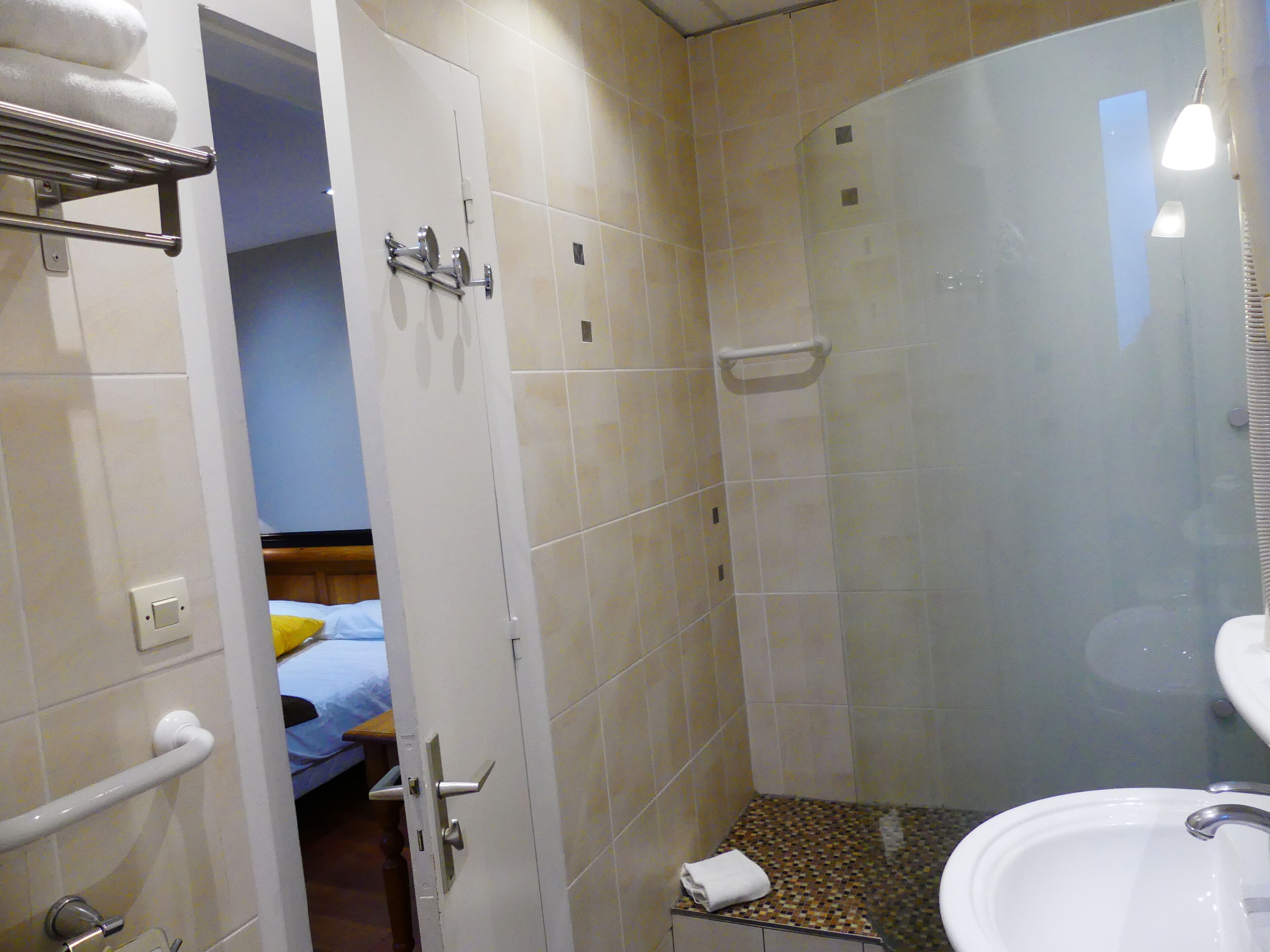 family room | bathroom | hair dryer, towels