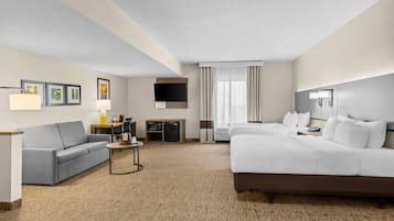 Business Suite, Multiple Beds, Accessible, Non Smoking | Pillow-top beds, desk, iron/ironing board, free WiFi