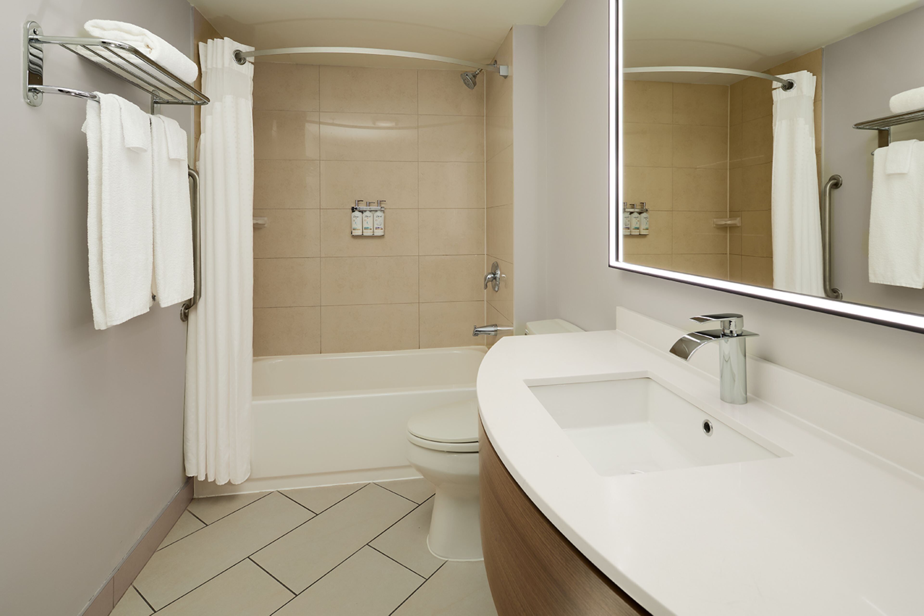 Free toiletries, hair dryer, towels
