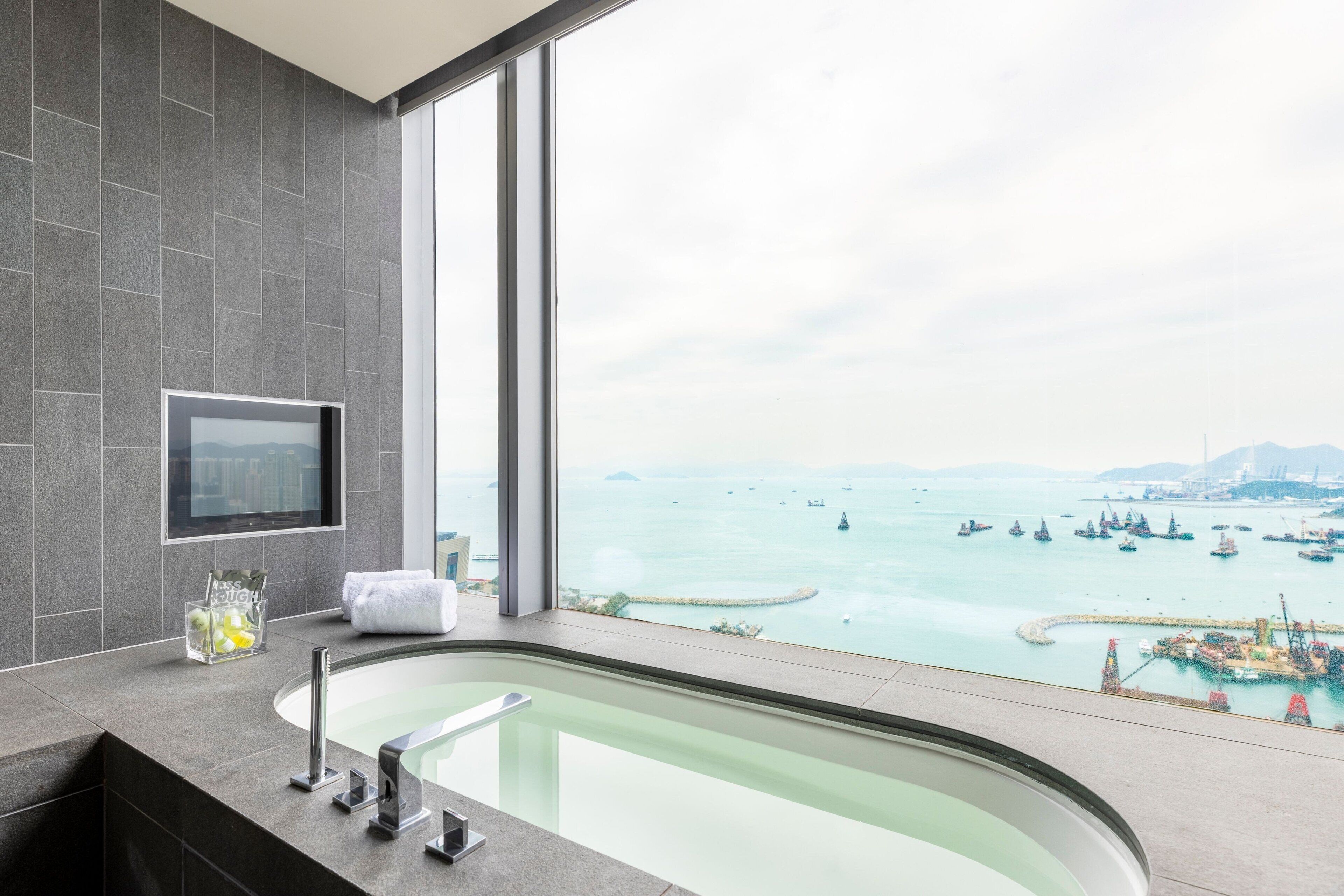 Marvelous Suite, Suite, 1 King Bed, Oceanfront | Bathroom | Separate bathtub and shower, designer toiletries, hair dryer, bathrobes