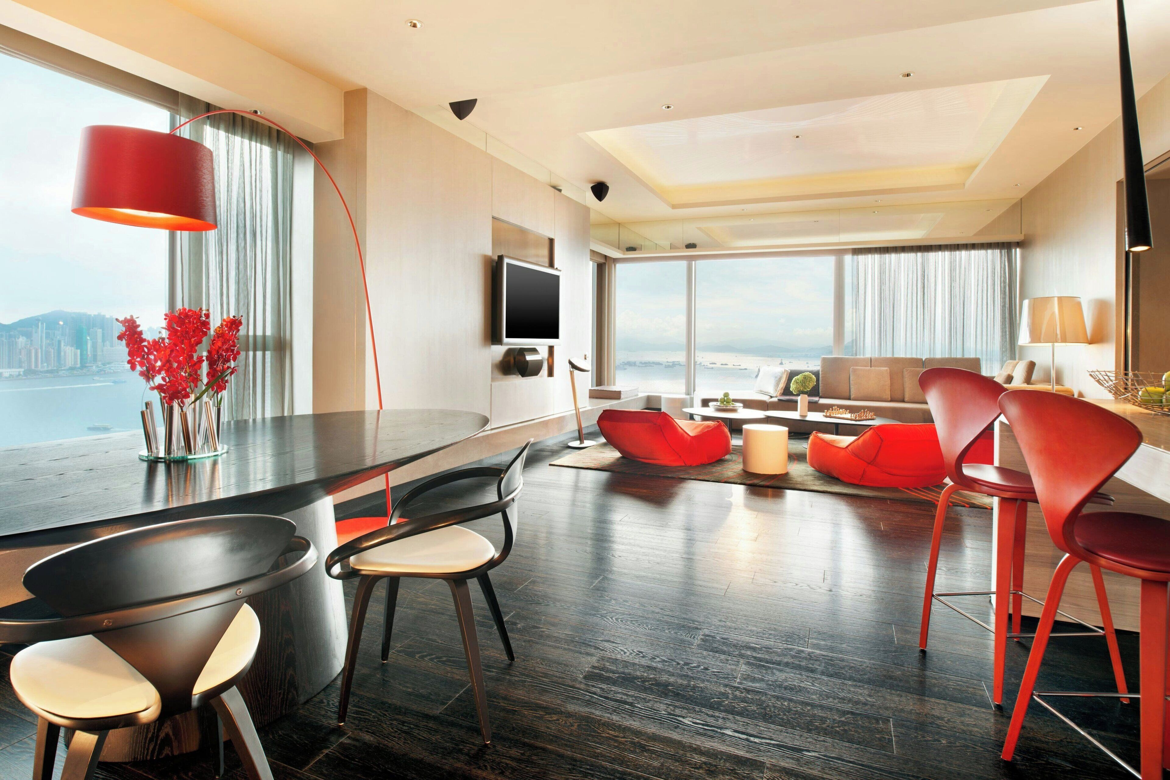 Suite, 1 King Bed, Corner (View) | Living room | LED TV, DVD player, pay movies