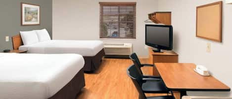 Room, 2 Double Beds, Non Smoking, Kitchen | Desk, laptop workspace, iron/ironing board, free WiFi