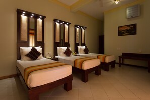 Deluxe Triple Room, 1 Bedroom, Balcony, Mountain View | Minibar, in-room safe, desk, iron/ironing board