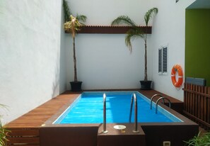 室外游泳池和溫水游泳池,提供日光浴躺椅