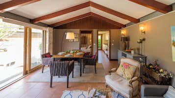 Villa, 2 Bedrooms, Garden View | Living area | 35-cm flat-screen TV with satellite channels, TV