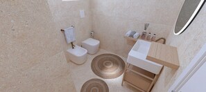 Suite, piscine privée | Salle de bain