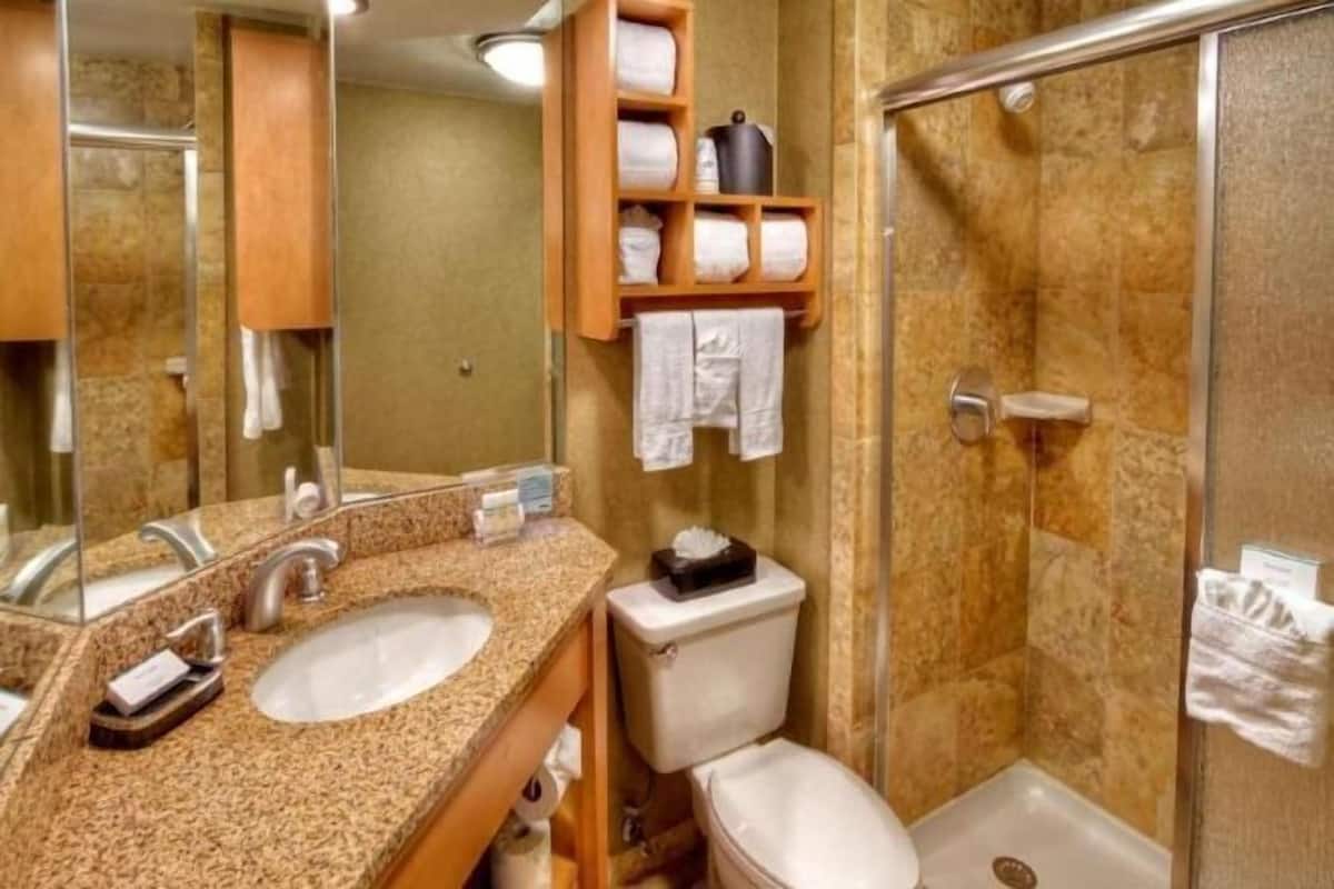 Free toiletries, hair dryer, towels, soap