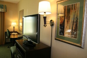 In-room safe, desk, laptop workspace, iron/ironing board