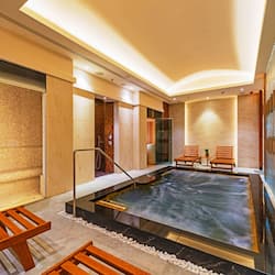 Indoor spa tub