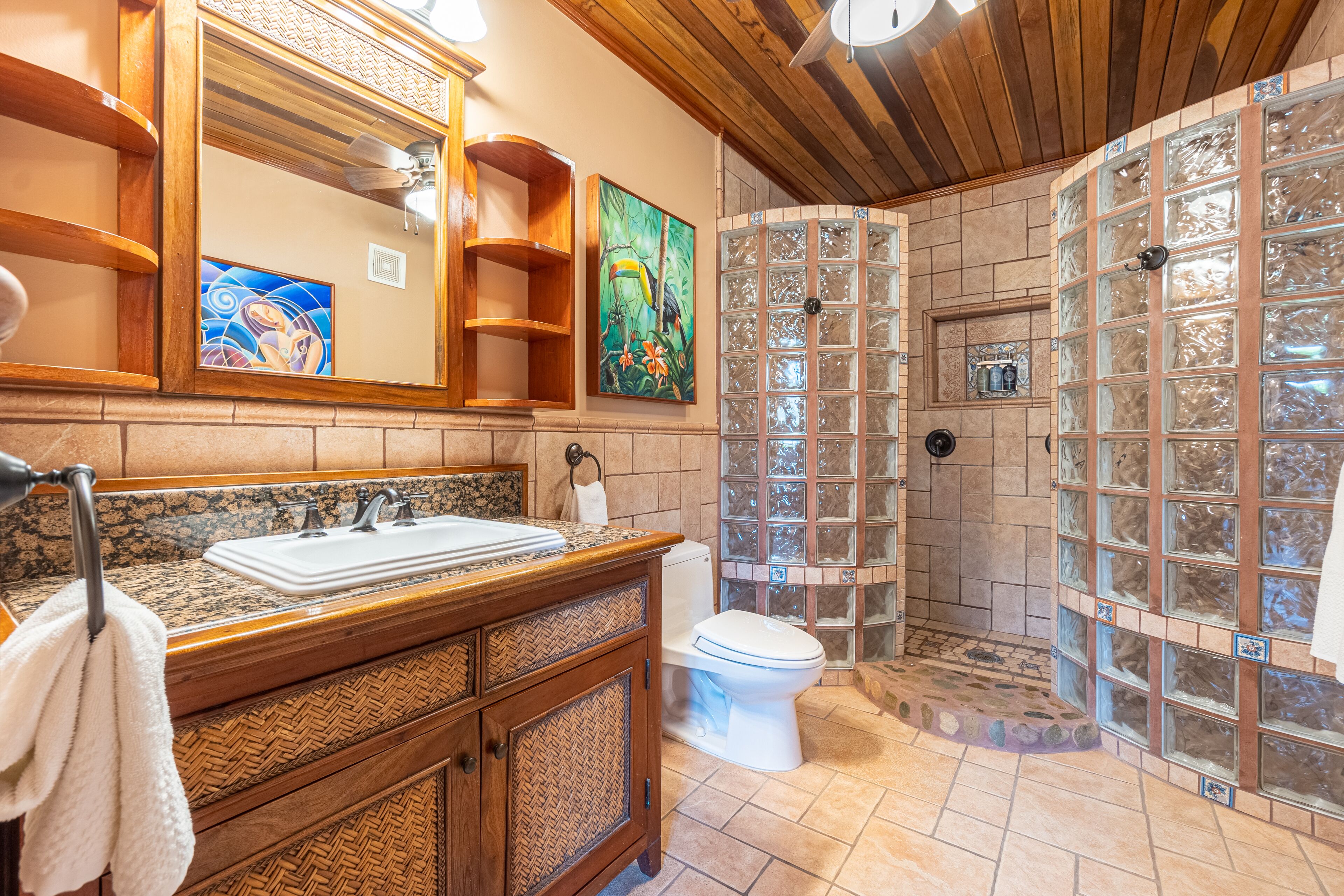 luxury suite, 2 bedrooms, beachfront | bathroom | shower, free toiletries, hair dryer, towels