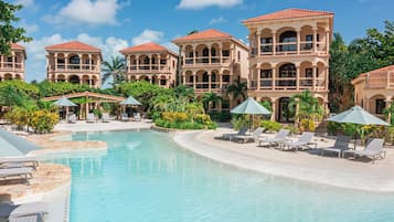 2 outdoor pools, pool umbrellas, sun loungers