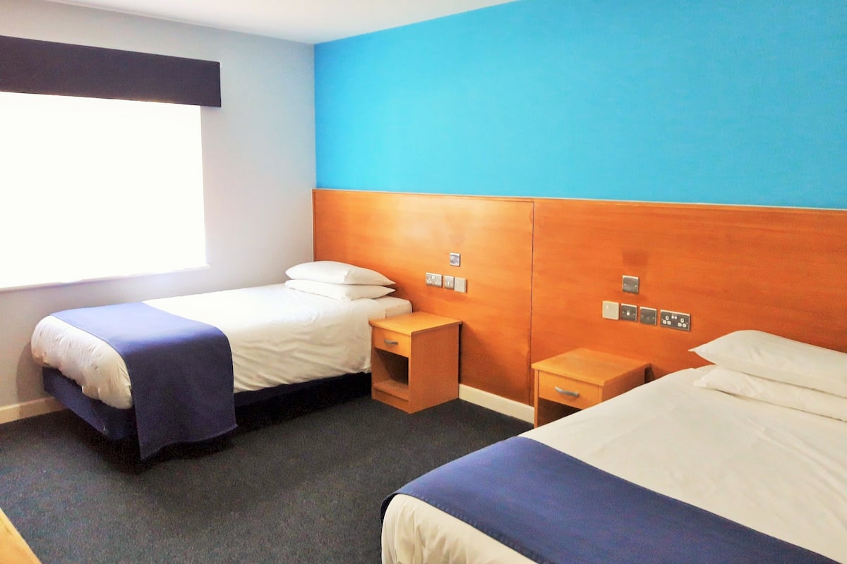 Premium bedding, desk, iron/ironing board (on request), free WiFi