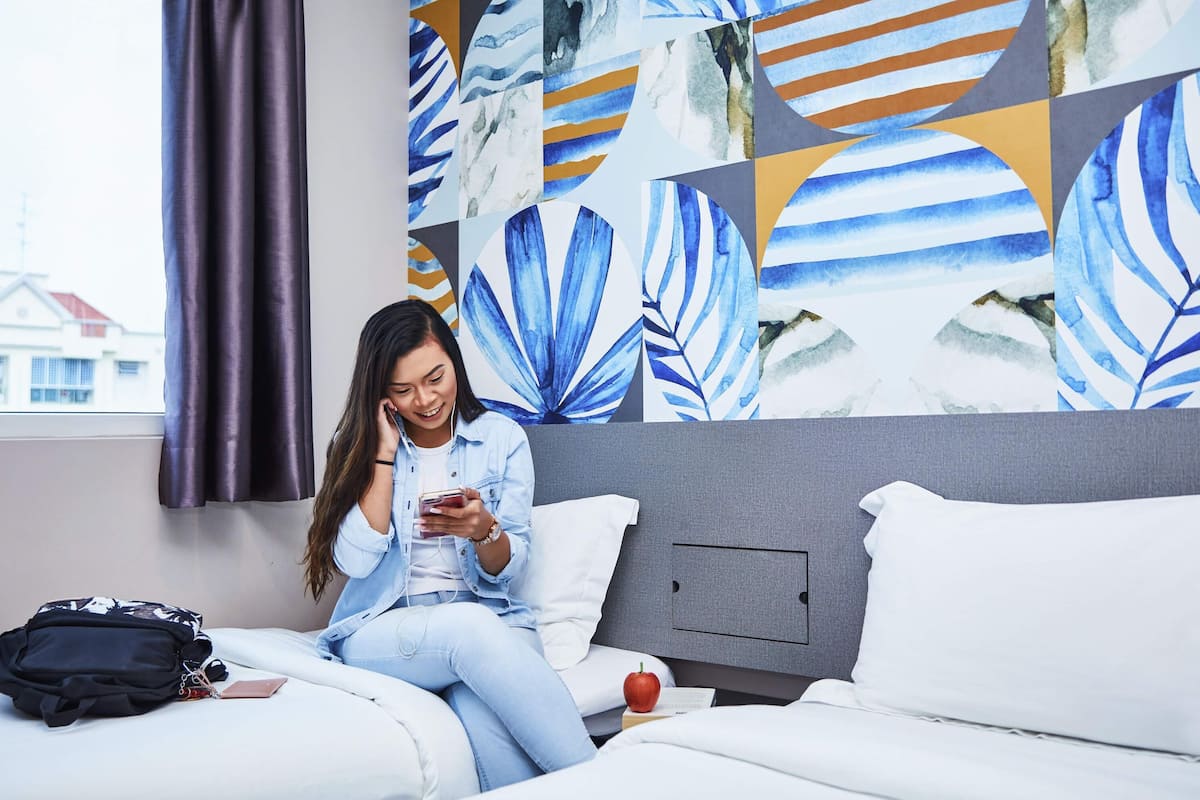 Kamar Superior, 2 Tempat Tidur Twin | Meja kerja, setrika/meja setrika, Wi-Fi gratis, dan seprai linen