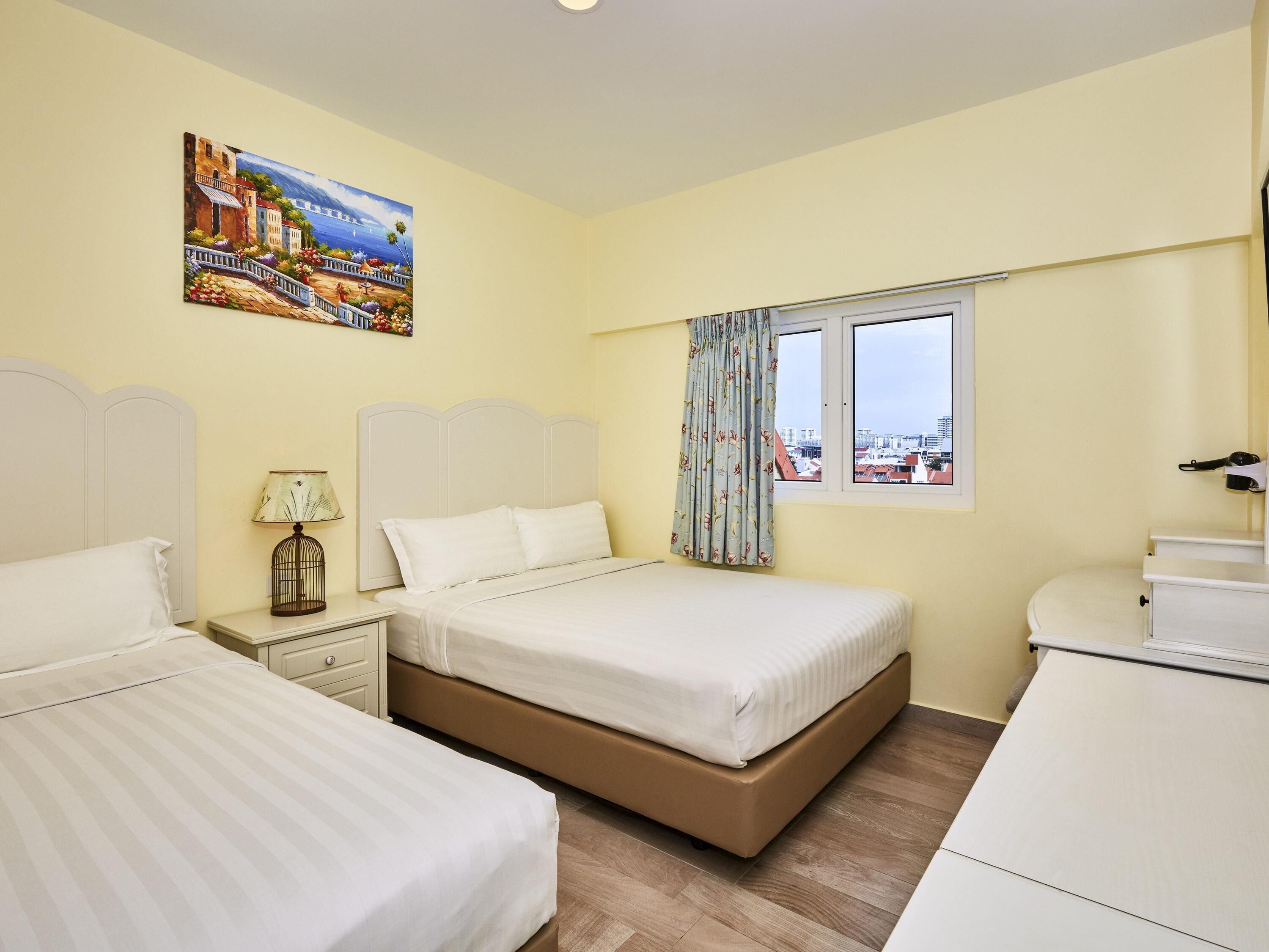 Kamar Double Superior, Beberapa Tempat Tidur | Meja kerja, setrika/meja setrika, Wi-Fi gratis, dan seprai linen