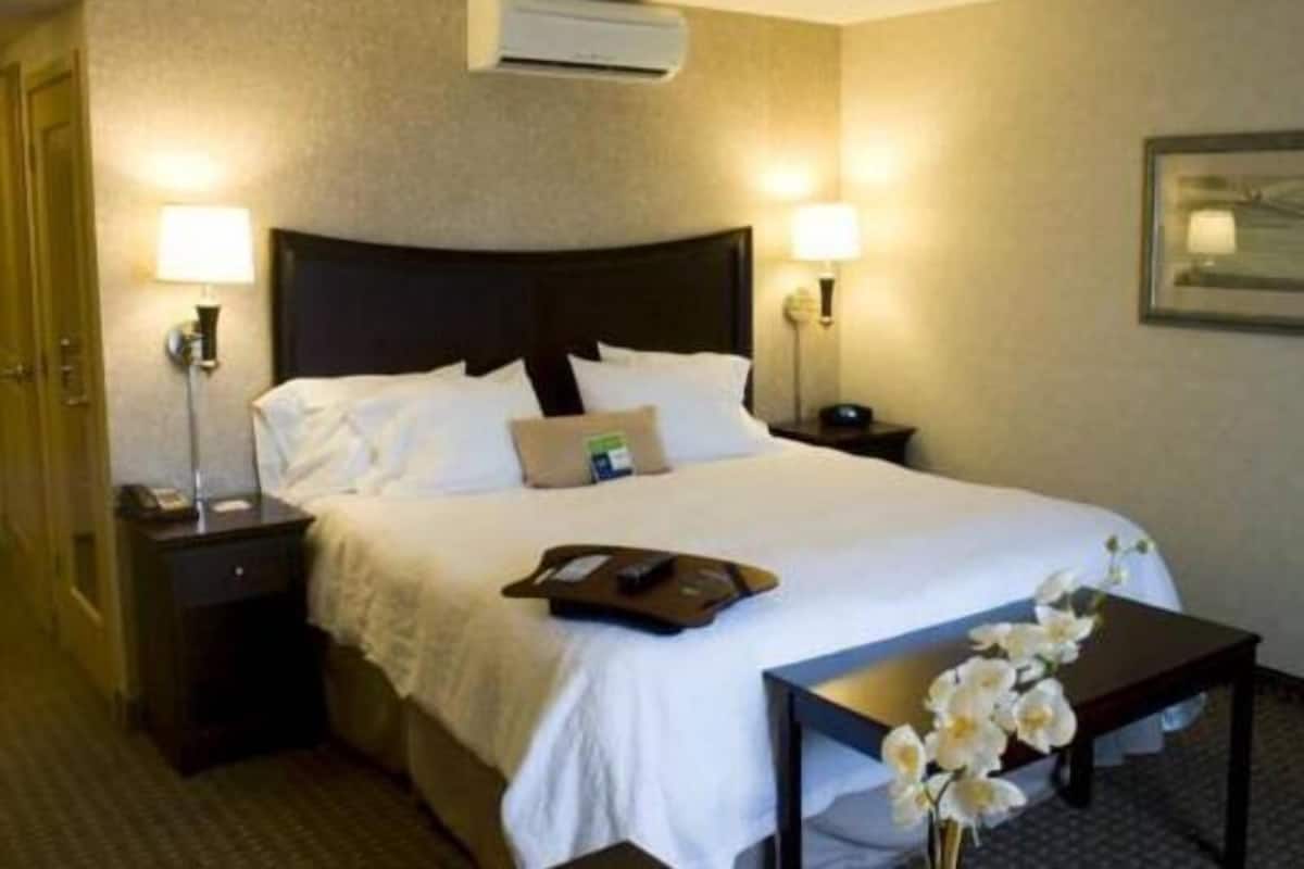 Desk, blackout drapes, soundproofing, iron/ironing board