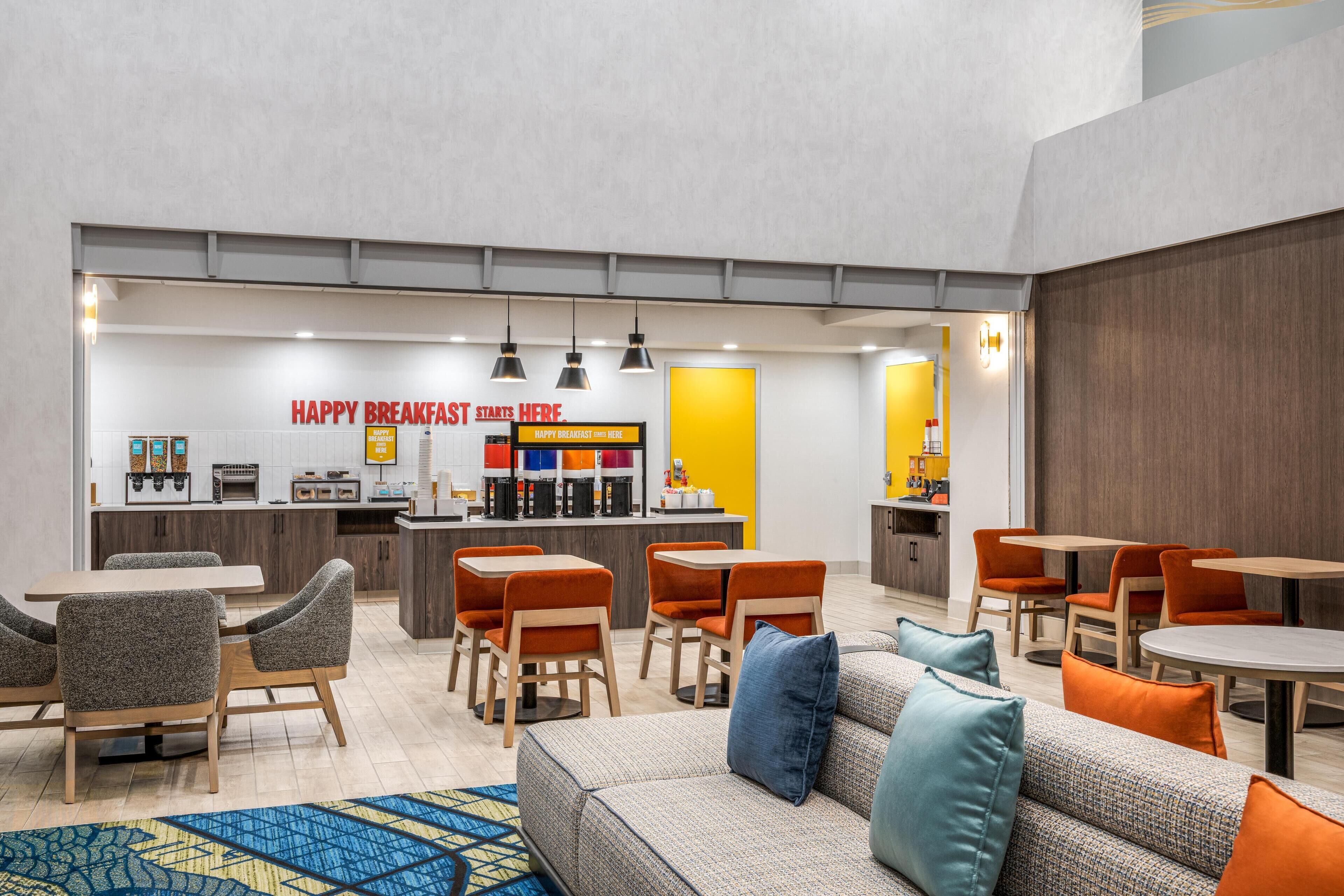 Free daily buffet breakfast