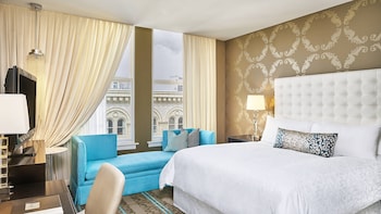 Premium bedding, pillowtop beds, minibar, in-room safe at The Nines, a Luxury Collection Hotel, Portland