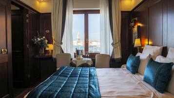 Camera Deluxe con letto matrimoniale o 2 letti singoli, vista laguna | 1 camera, biancheria in cotone egiziano