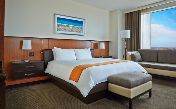 Premium bedding, down duvets, pillow-top beds, in-room safe