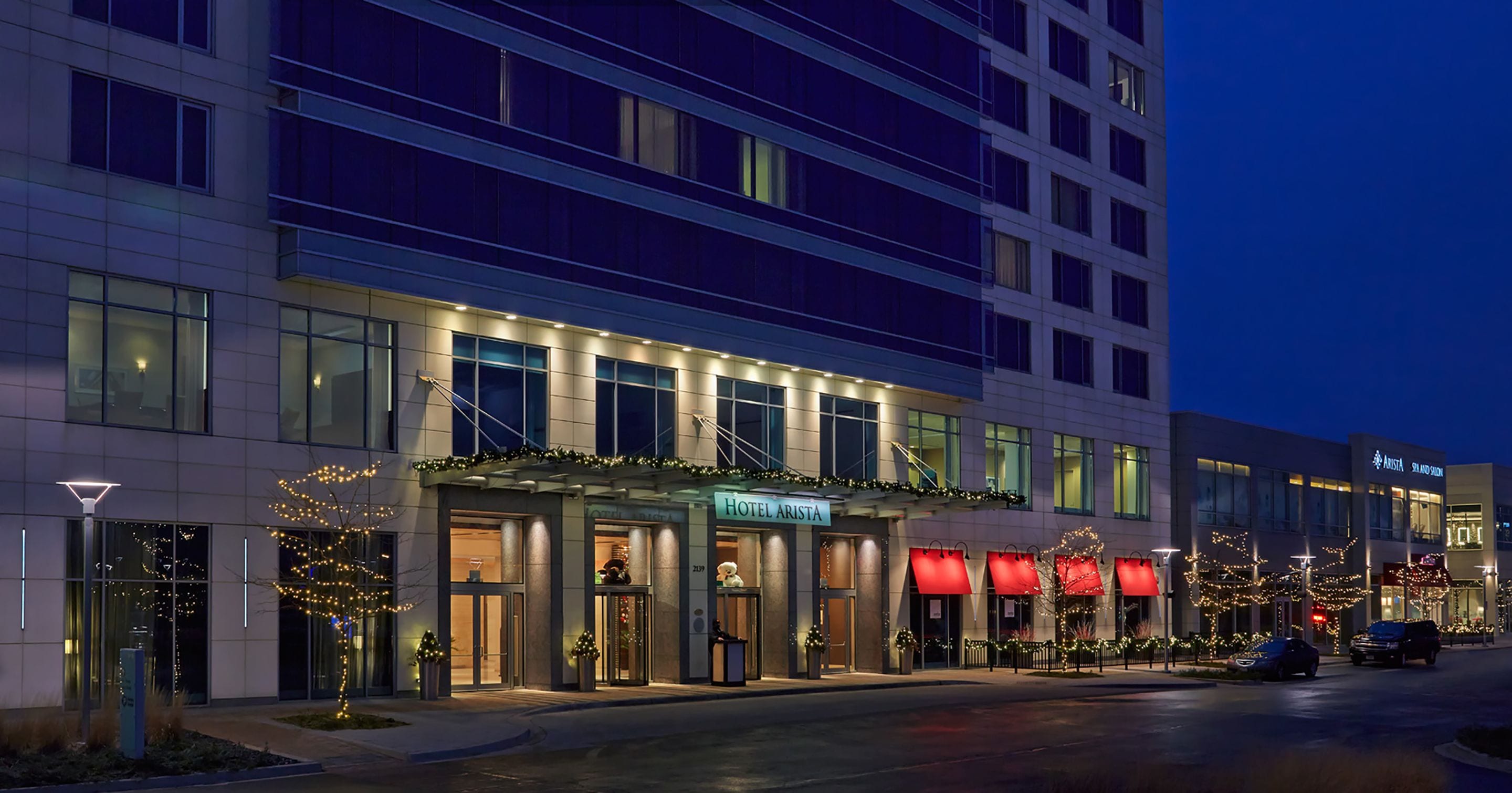 front of property – evening/night