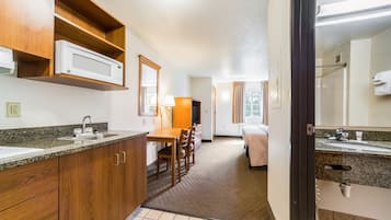 King Bed Suite | Private kitchenette | Full-sized fridge, microwave