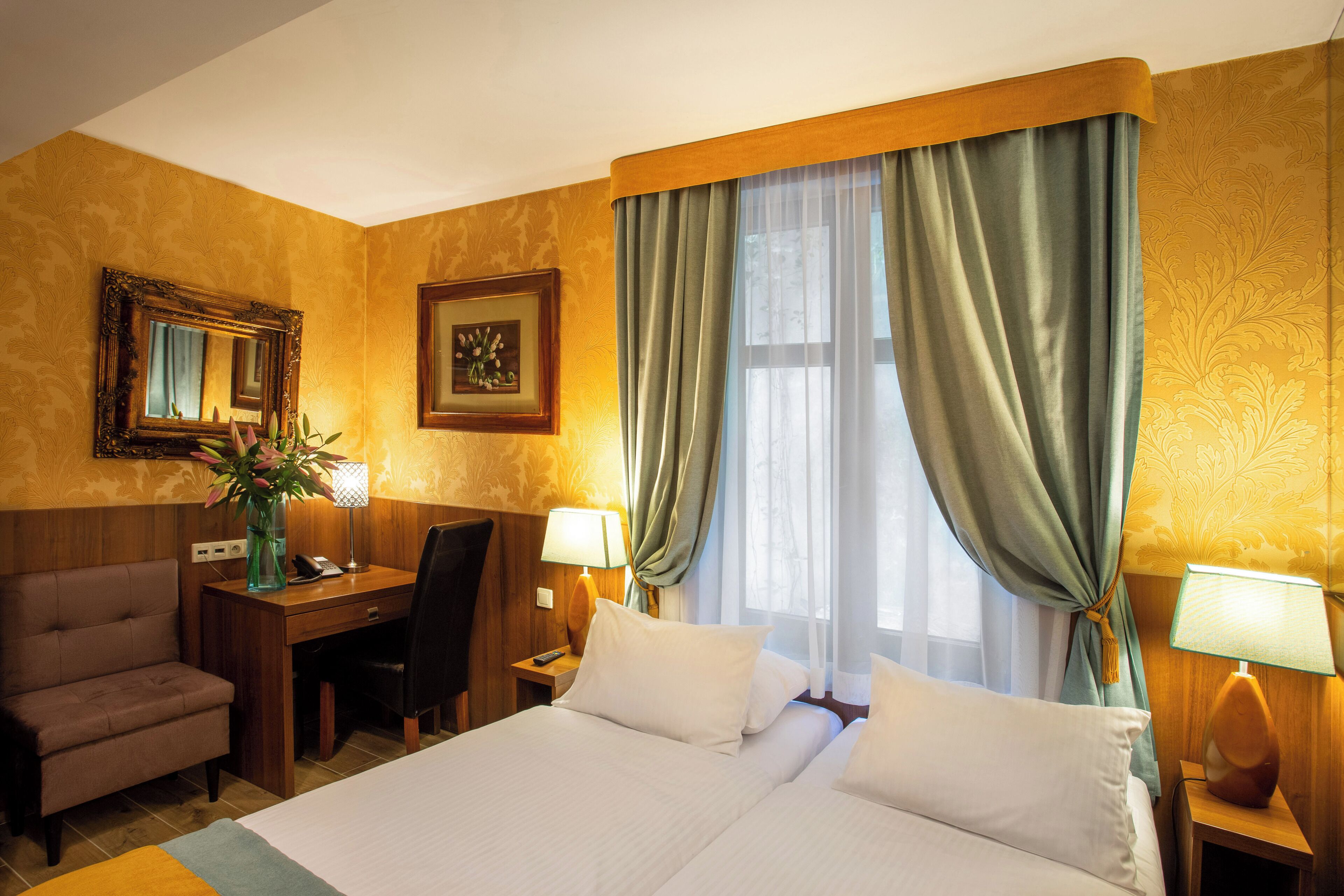 standard double or twin room | in-room safe, desk, iron/ironing board, cots/infant beds