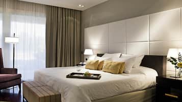 Ropa de cama de alta calidad y minibar