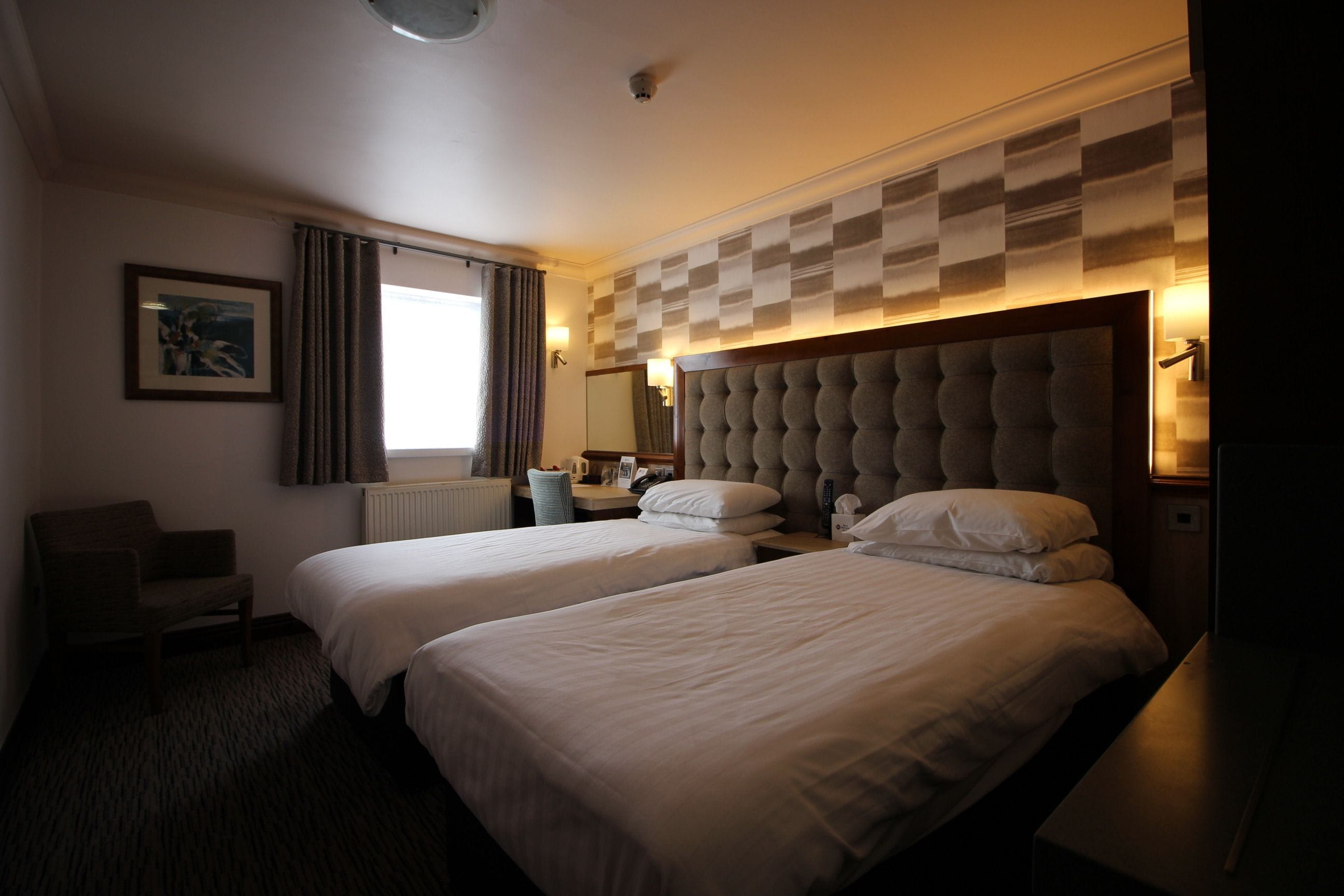 standard room, 2 single beds, non smoking | in-room safe, desk, iron/ironing board, free wifi