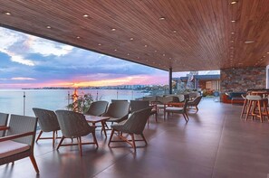 Outdoor banquet area