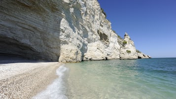 Private beach, white sand, free beach shuttle, sun-loungers