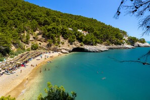 Playa privada y playa de arena blanca 