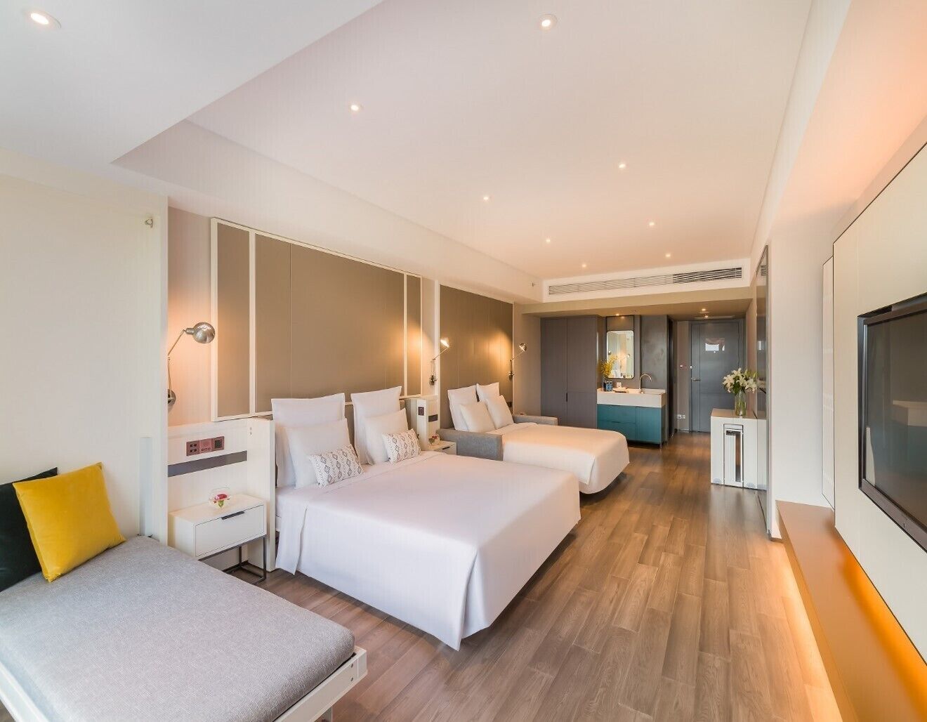 fun family twin bed room | 1 bedroom, premium bedding, down duvets, minibar